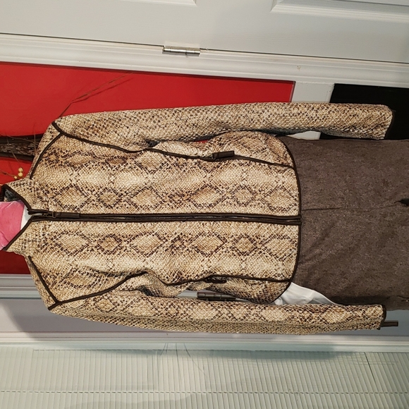 FF 💘MAX STUDIO VINTAGE ANIMAL PRINT HOBO SOHO CHIC BLAZER JACKET COAT - Picture 7 of 17